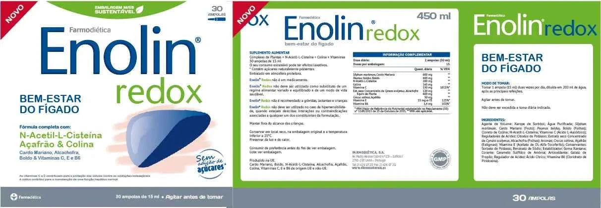3x Enolin Redox 30 Ampolas