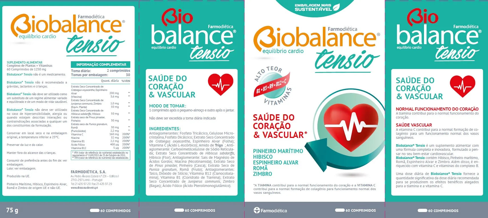 Composição de Biobalance Tensio 60 comp - Halosensation - Farmodiética