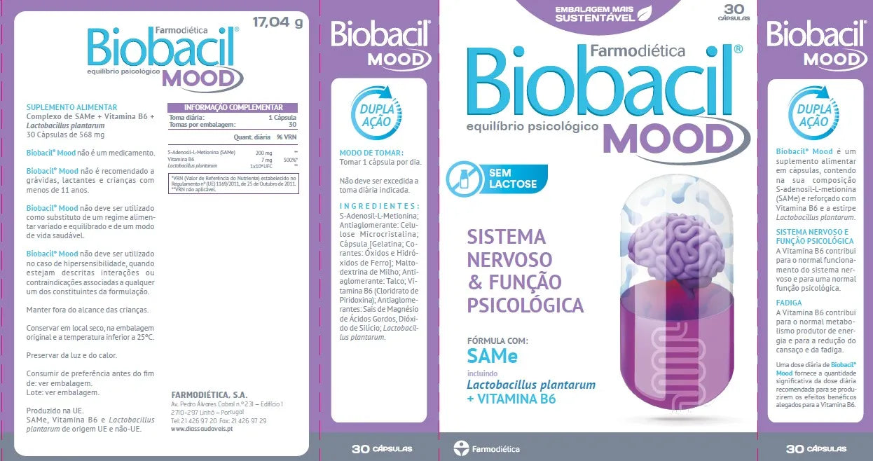 composição Biobacil mood tras- farmodiética