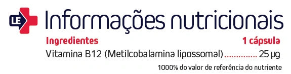 composição de Vitamina B12 Lipossomal 30 Cápsulas - Halosensation - justnat