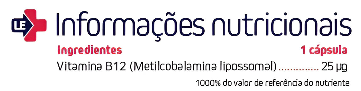 Vitamina B12 Lipossomal 30 Cápsulas