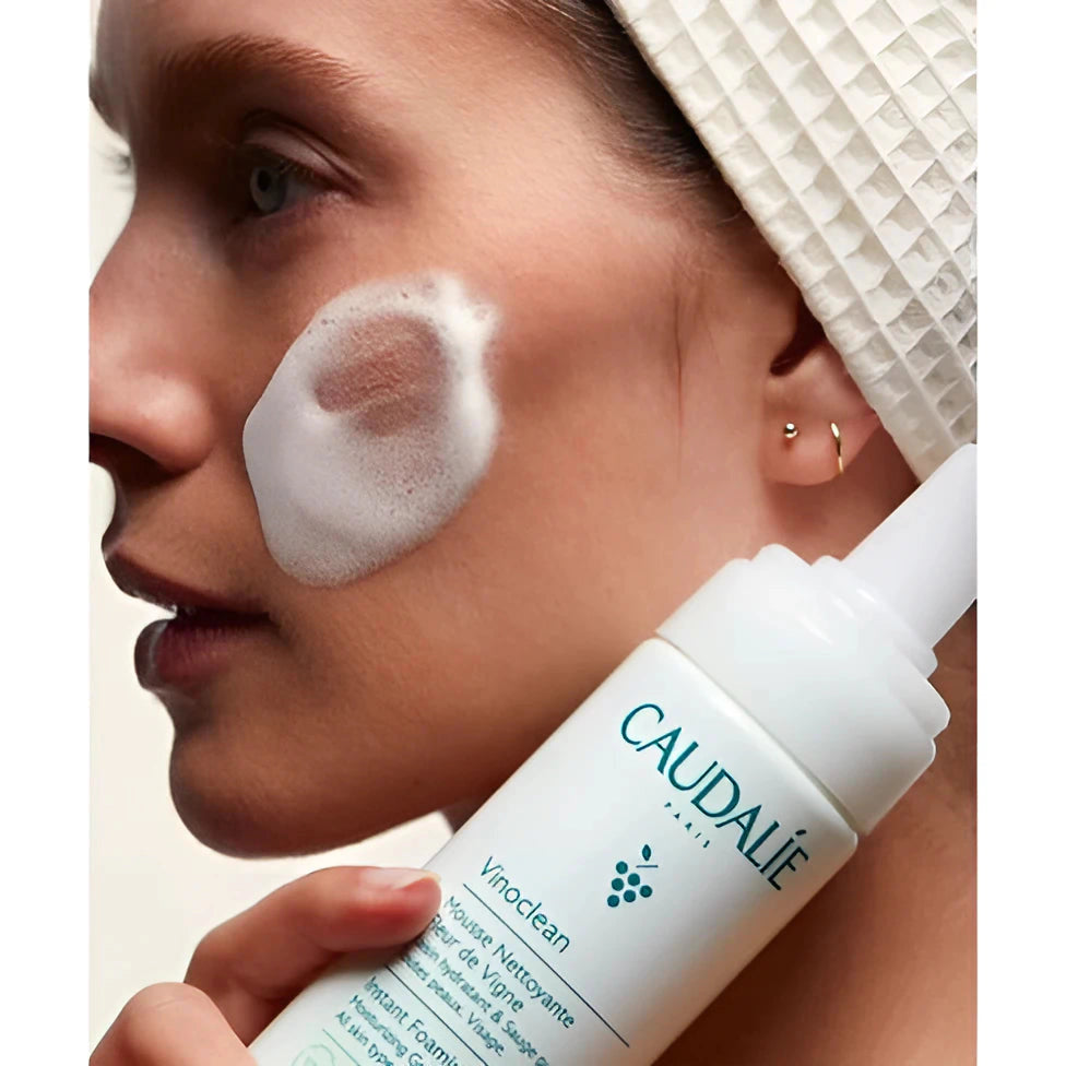 CAUDALIE VINOCLEAN Mousse Nettoyante Fleur de Vigne 2x 150ml - Halosensation