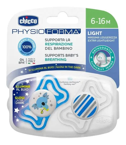 Chupeta Physio Forma 6-16 Meses Chicco Brilha No Escuro