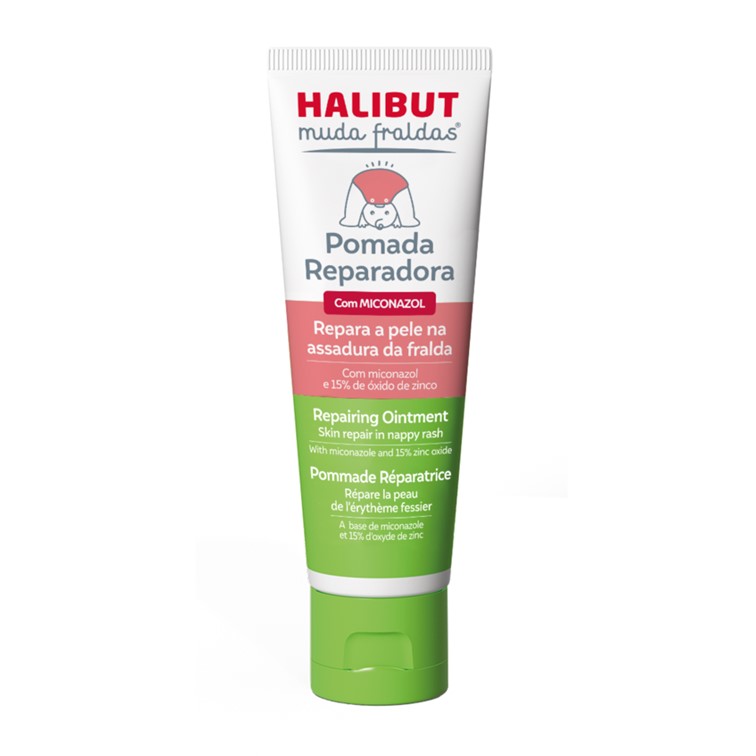 Pomada Halibut muda fraldas