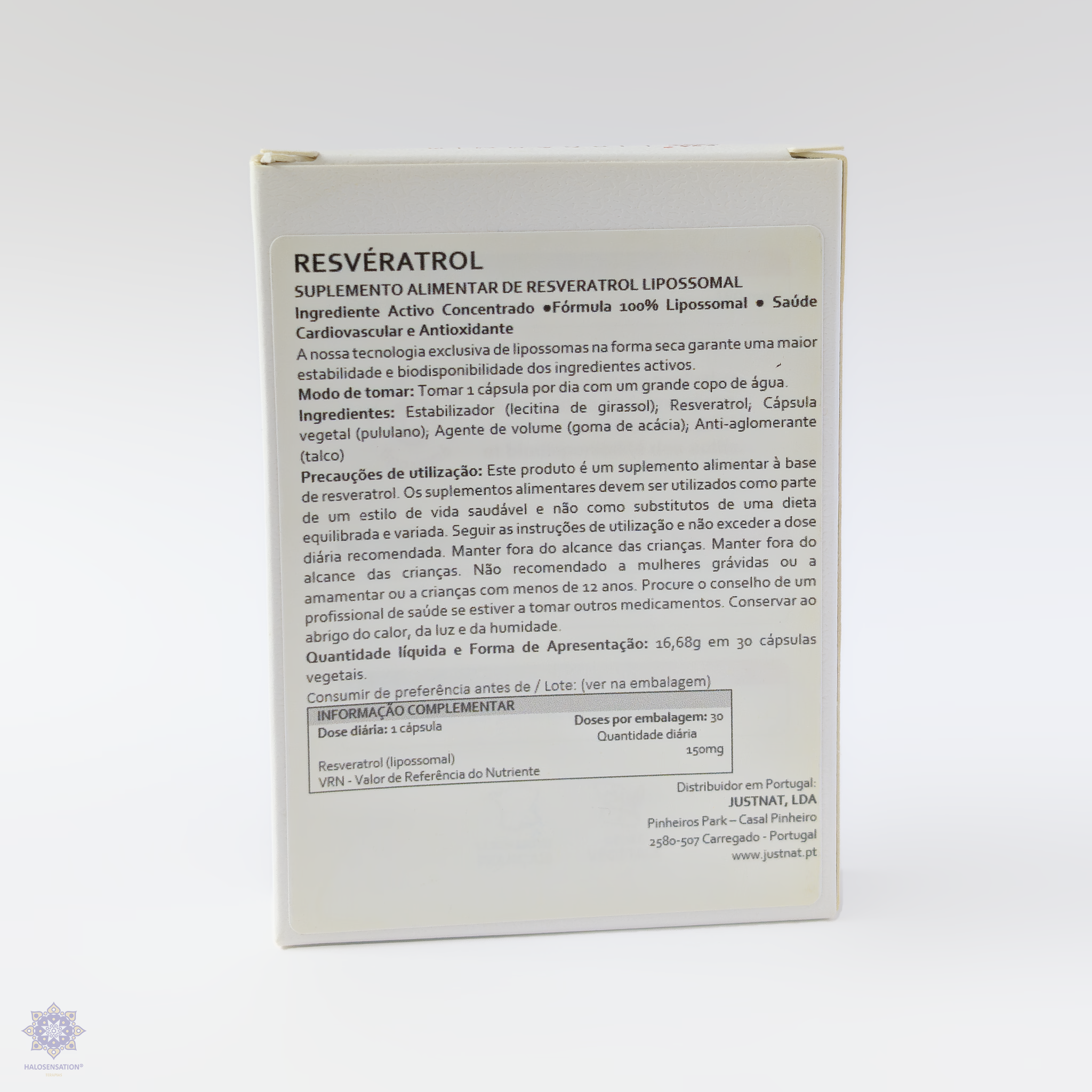 Resveratrol tras - Halosensation - justnat
