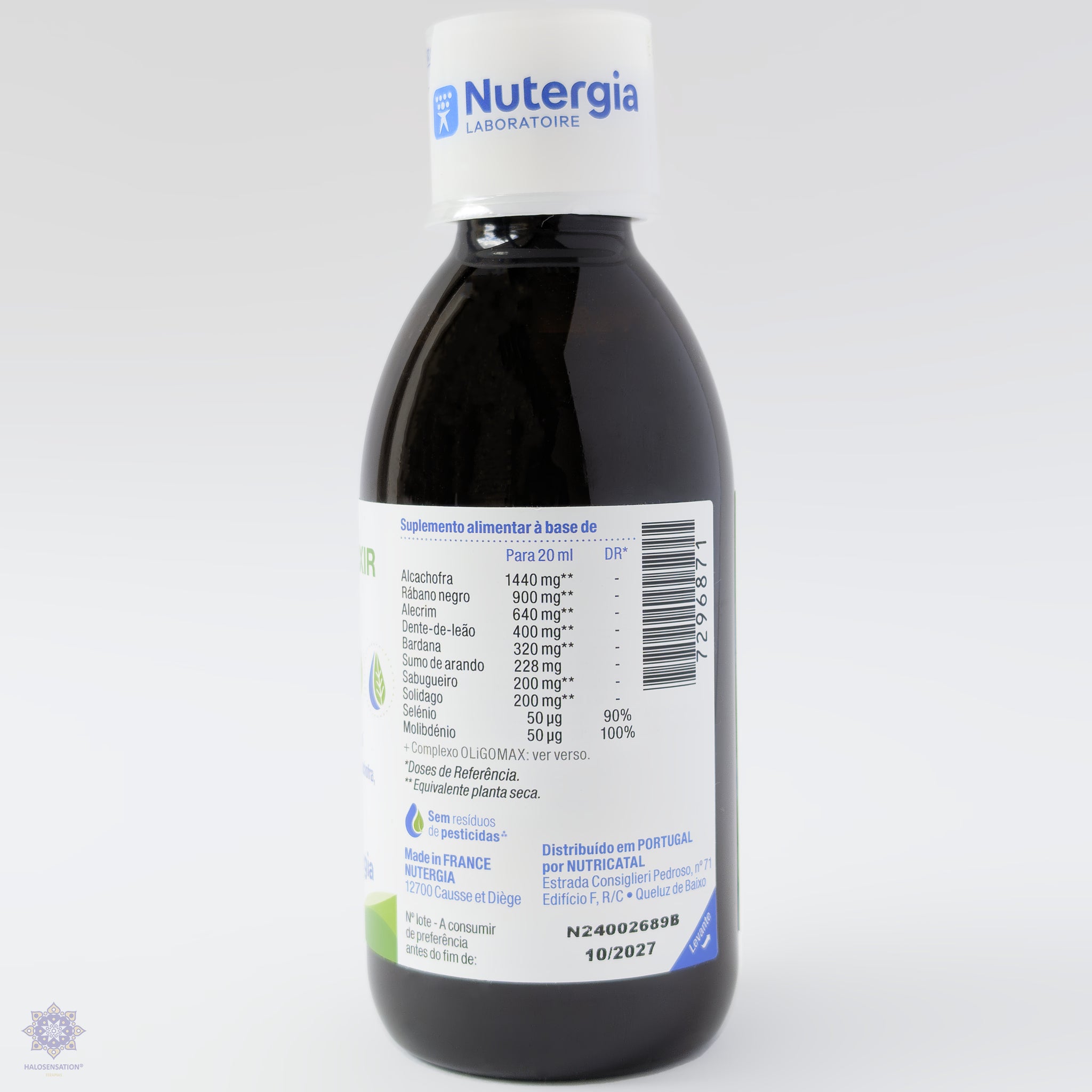 composição ERGYLIXIR 250ml - nutergia - halosensation