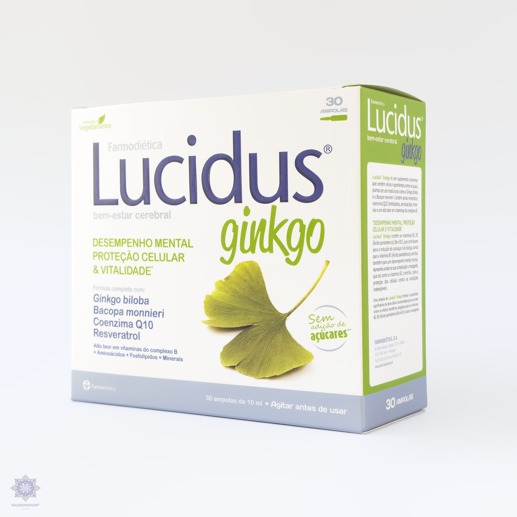 Lucidus Ginkgo 30 Ampolas frente - farmodiética