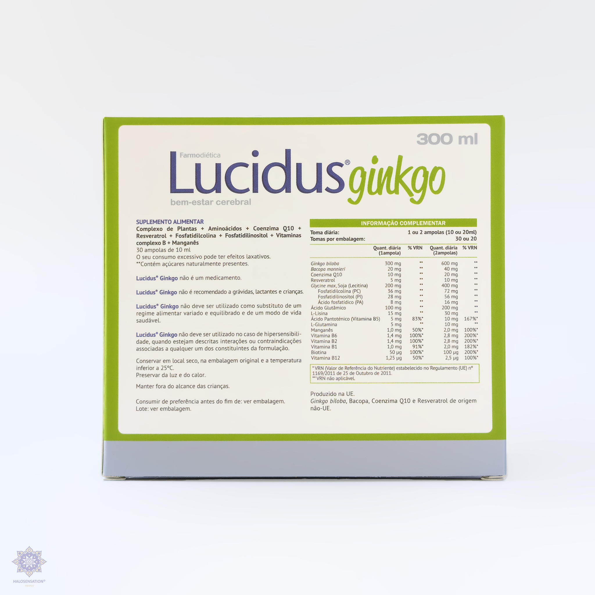 Lucidus Ginkgo 30 Ampolas tras - farmodiética