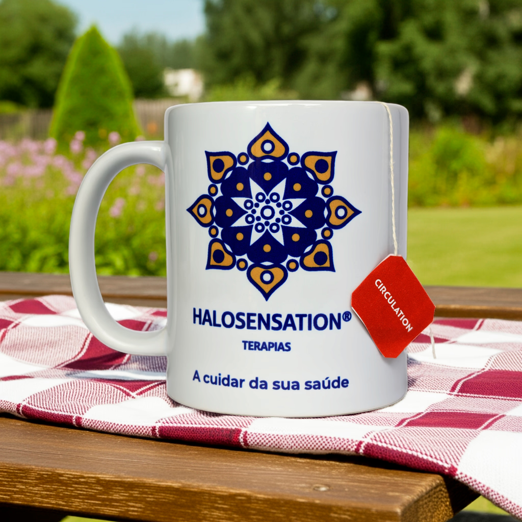 caneca com a infusao circulation