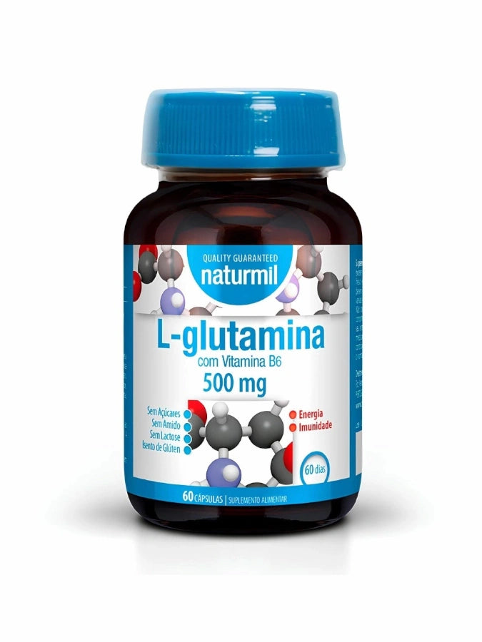 Naturmil L-Glutamina com Vitamina B6 1000mg