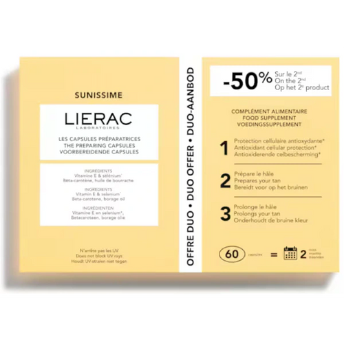 Cápsulas de Preparação Bronzeadoras Lierac Sunissime 2x30 unid. - Halosensation