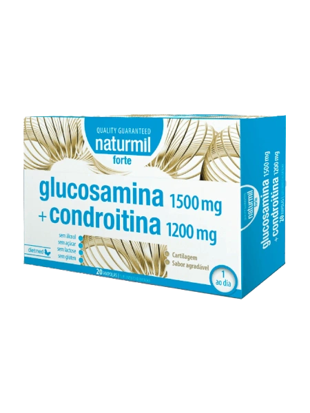 Naturmil Glucosamina 1500mg + Condroitina 1200mg 20 ampolas