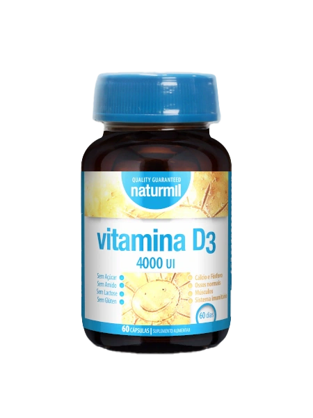 Naturmil Vitamina D3 4000 UI 60 cápsulas