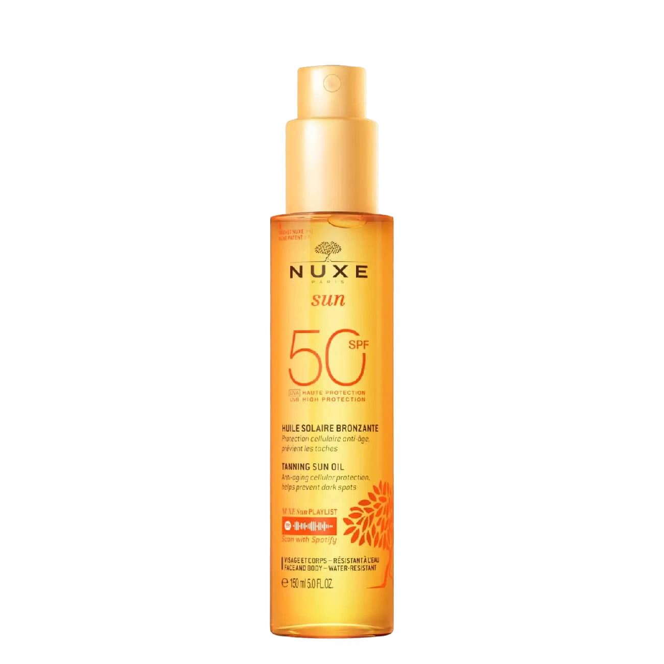 Nuxe Óleo Solar Bronzeador SPF50 Rosto e Corpo 150ml