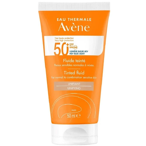 Protetor Solar Avène Creme com Cor SPF50+ Peles Sensíveis Normais e Mista 50ml - Halosensation
