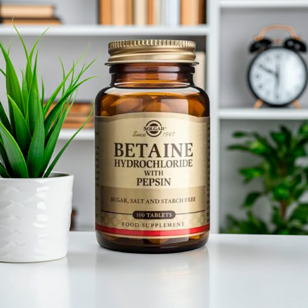 Solgar Betaine Hydrochloride with Pepsin 100 Tablets - Halosensation