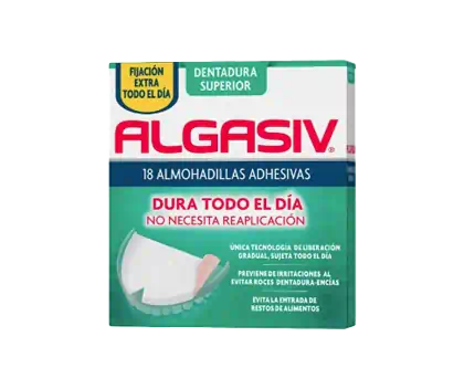 Algasiv 18 Almofadinhas Adesivas Dentadura Superior