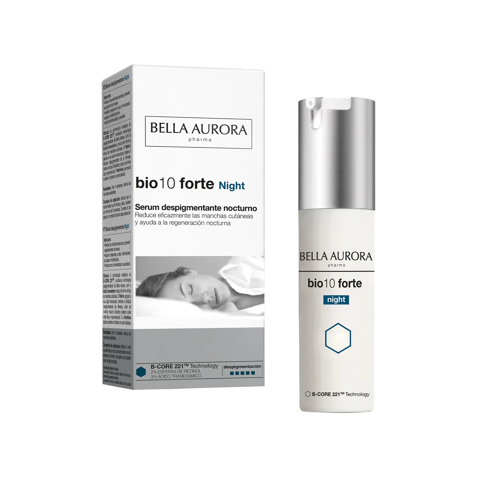 Bella Aurora Bio10 Forte Noite Sérum Tratamento Despigmentante 30ml