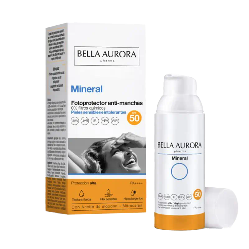 Bella Aurora Fotoprotetor Mineral Anti-Manchas FPS50 50 ml