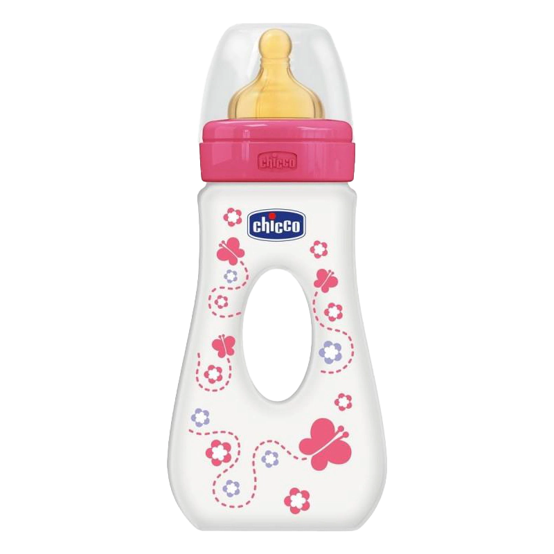 Biberão Well-Being Chicco Passeio Silicone Rosa 4M+ Fluxo Rápido