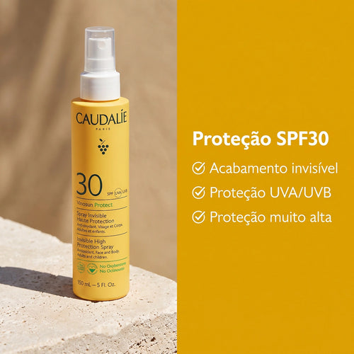 Caudalie Vinosun Protect Spray Invisível Antioxidante SPF30 150ml - Protetor Solar Ocean Friendly