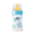 Chicco Well Being Biberão Vidro Fluxo Normal 0m+ 150ml Azul