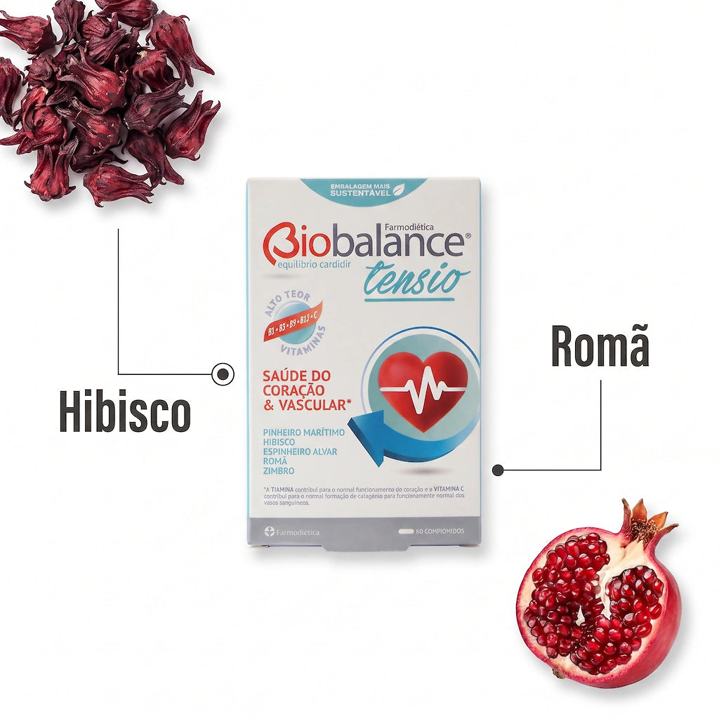 Biobalance Tensio 60 Comprimidos - Suplemento para Pressão Arterial com Hibisco e Romã