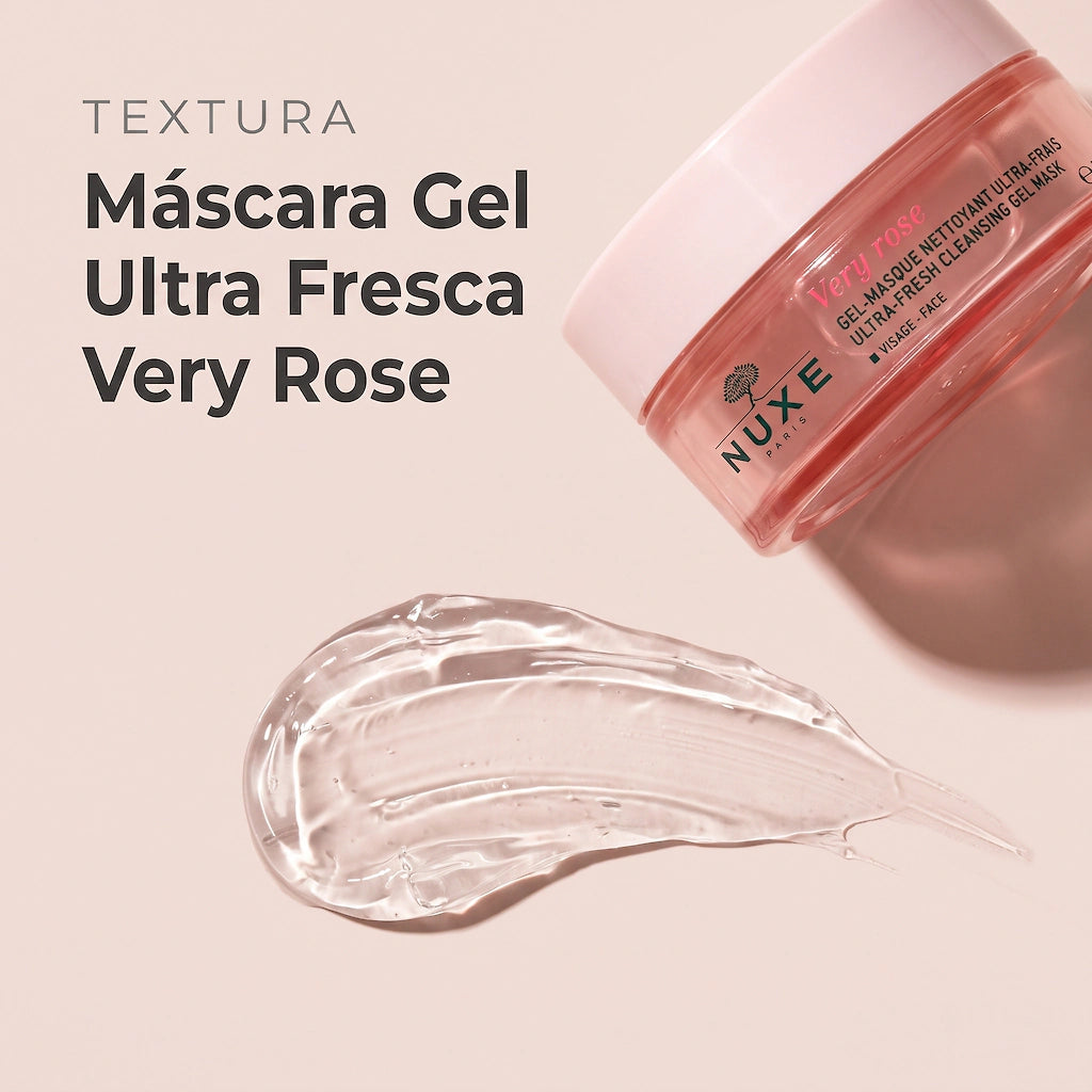 Nuxe Very Rose Máscara Gel Ultra Fresca 150ml - Limpeza para Peles Sensíveis
