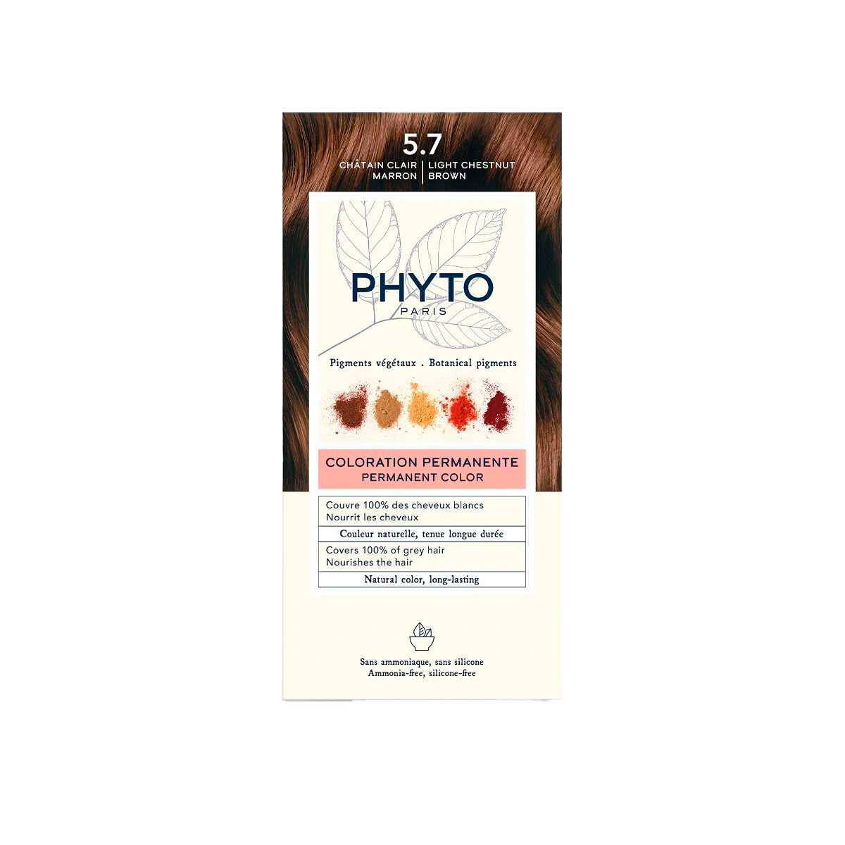 Phyto Color Coloração Permanente Tom 5.7 Castanho Claro