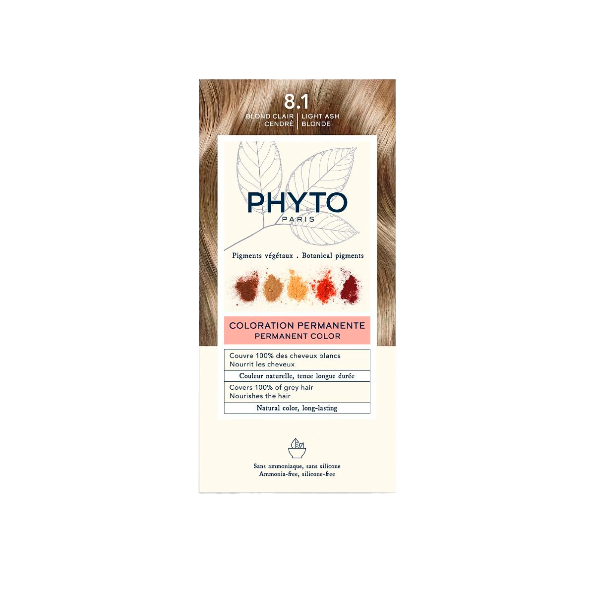 Phyto Phytocolor Coloração Permanente Tom 8.1 Louro Claro Acinzentado
