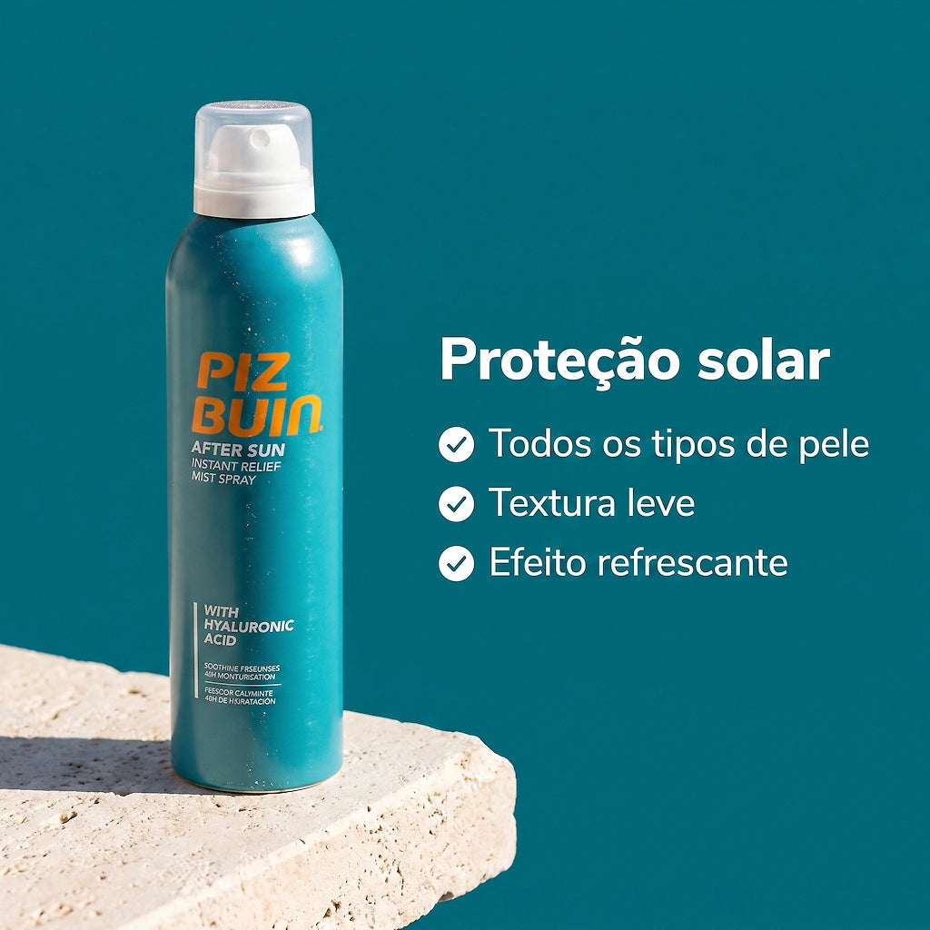 Piz Buin After Sun Instant Relief Mist 200ml - Hidratação 48h com Ácido Hialurónico