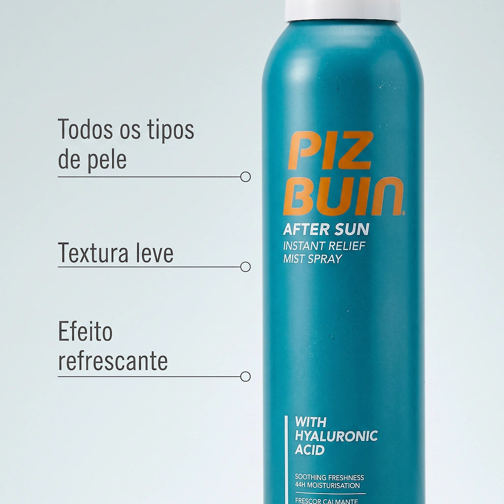 Piz Buin After Sun Instant Relief Mist 200ml - Hidratação 48h com Ácido Hialurónico