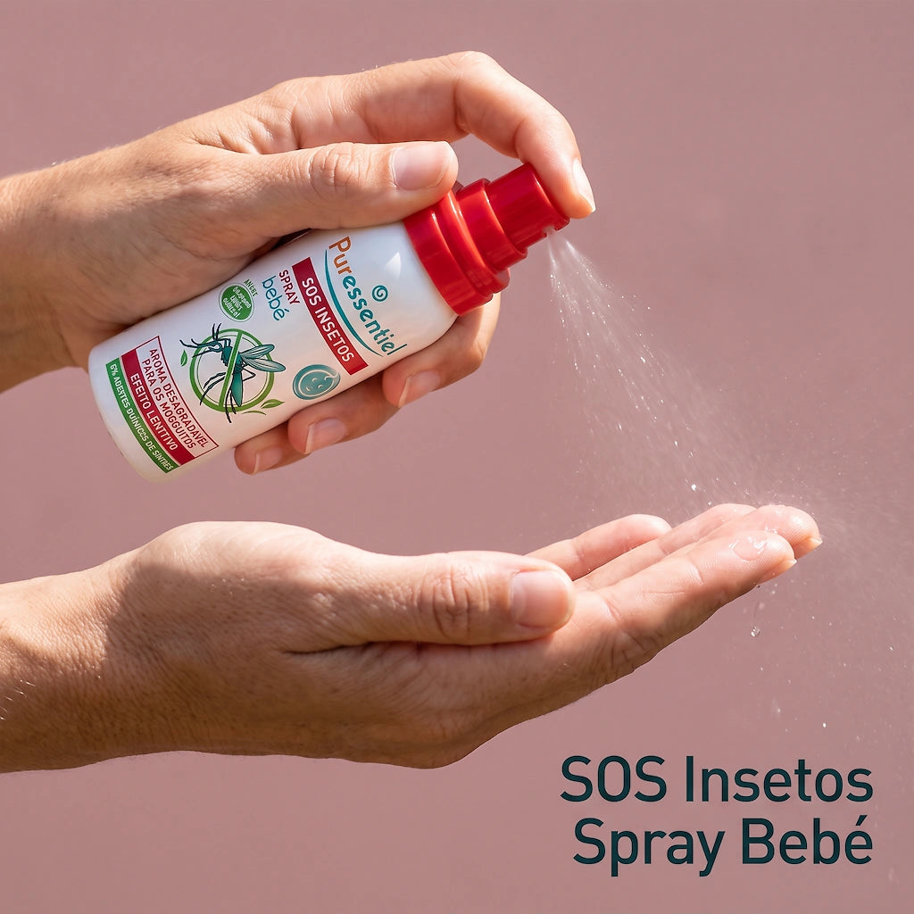 Puressentiel SOS Insetos Spray Bebé 60ml - Repelente Natural com Eucalipto-Limão 6m+