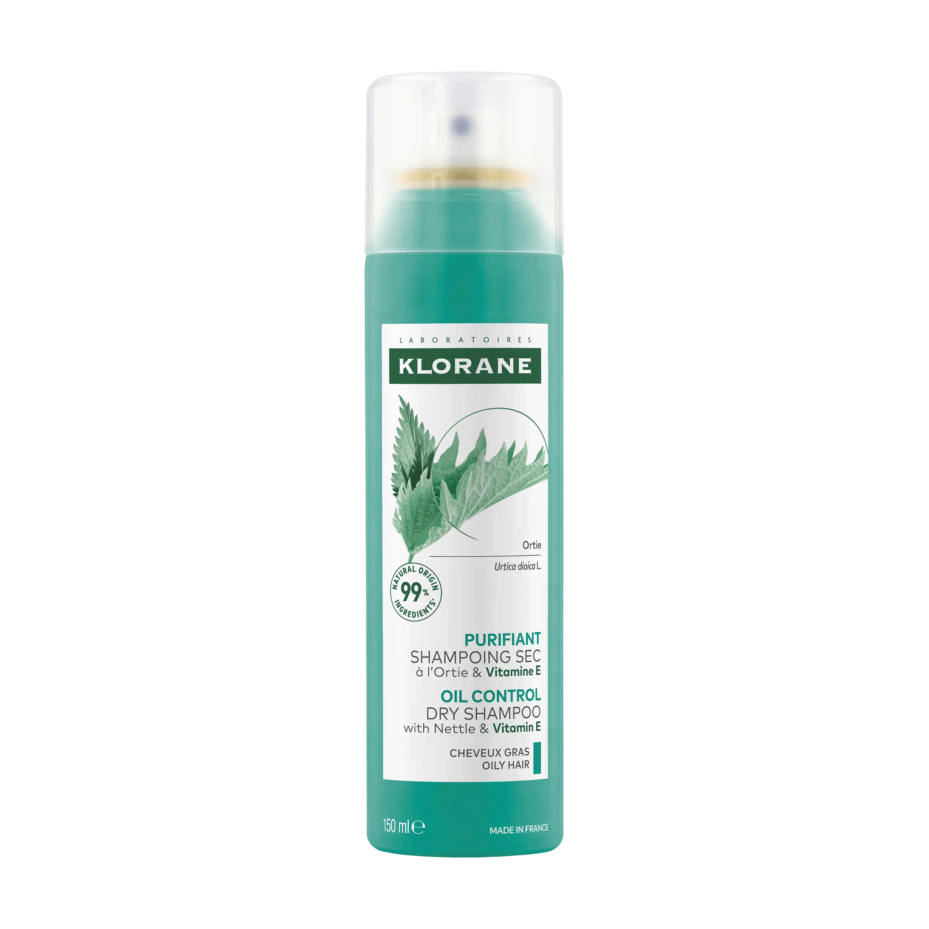 Shampoo Seco de Urtiga / Urtiga Klorane 150 ml